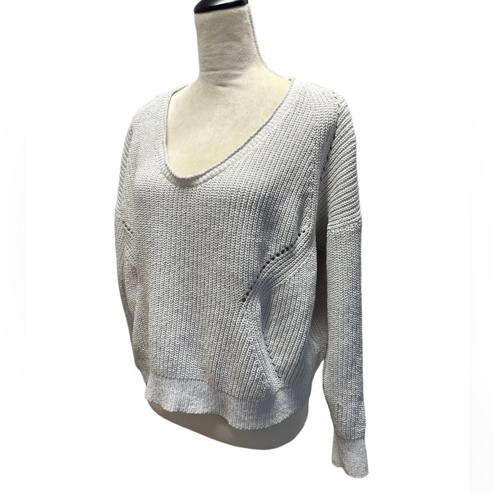Abercrombie Light Gray V Neck Sweater